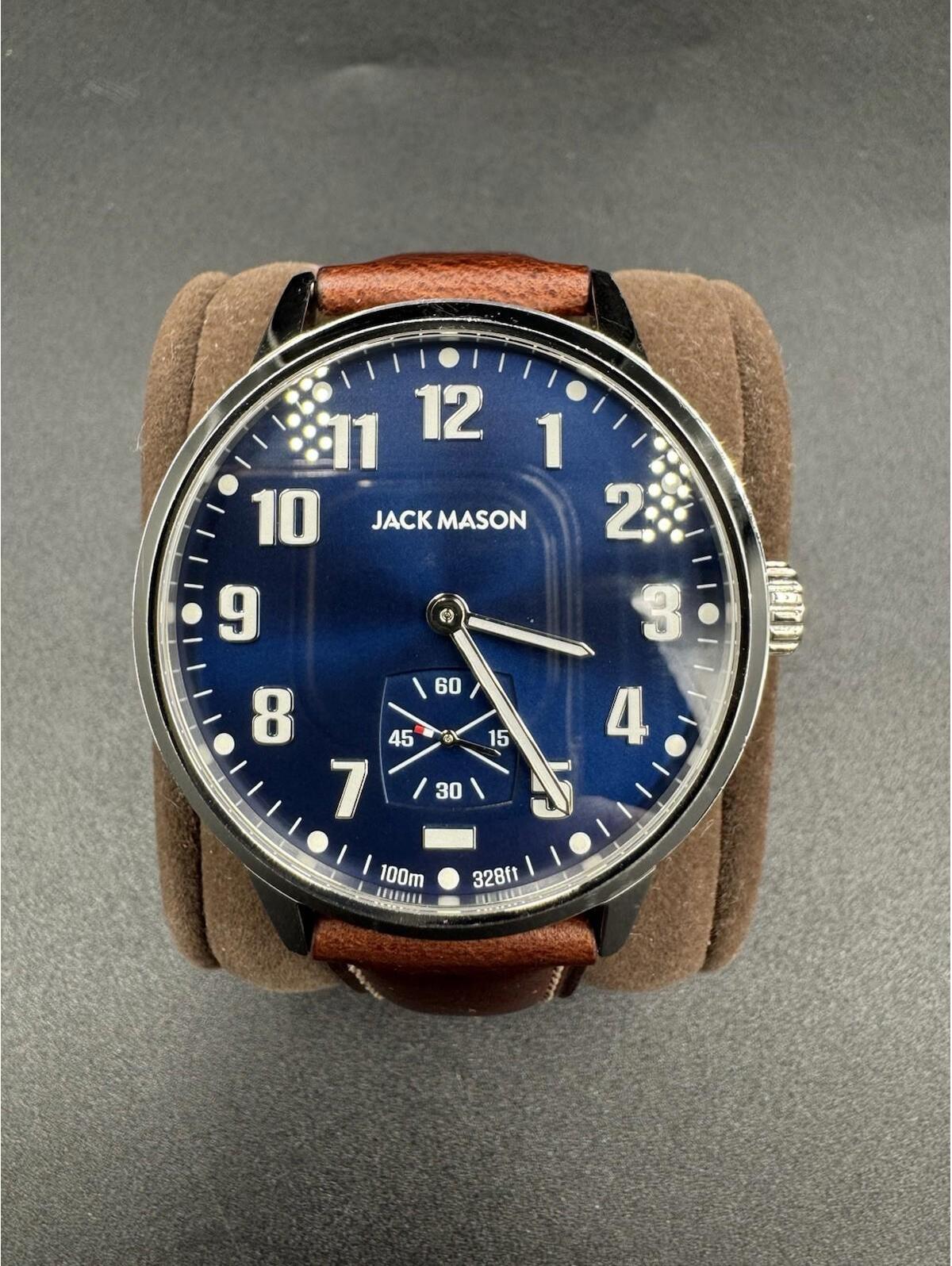 Jack Mason Field Sub Second Quartz 38mm Leather Strap - Jm-F111-003 | Great Cond
